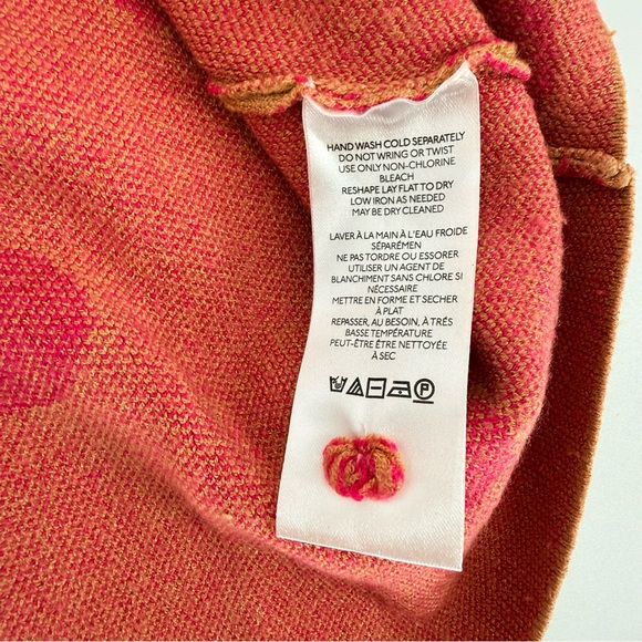 Maeve Anthropologie Carys Sweater Womens Small Brown Pink Polka Dot Mock Neck - Picture 11 of 11